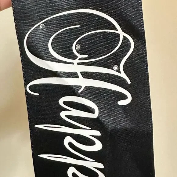 Happy 18th Birthday Sash Glittery Pink Girl Black & Pink Glitter Accessory - Picture 4 of 5